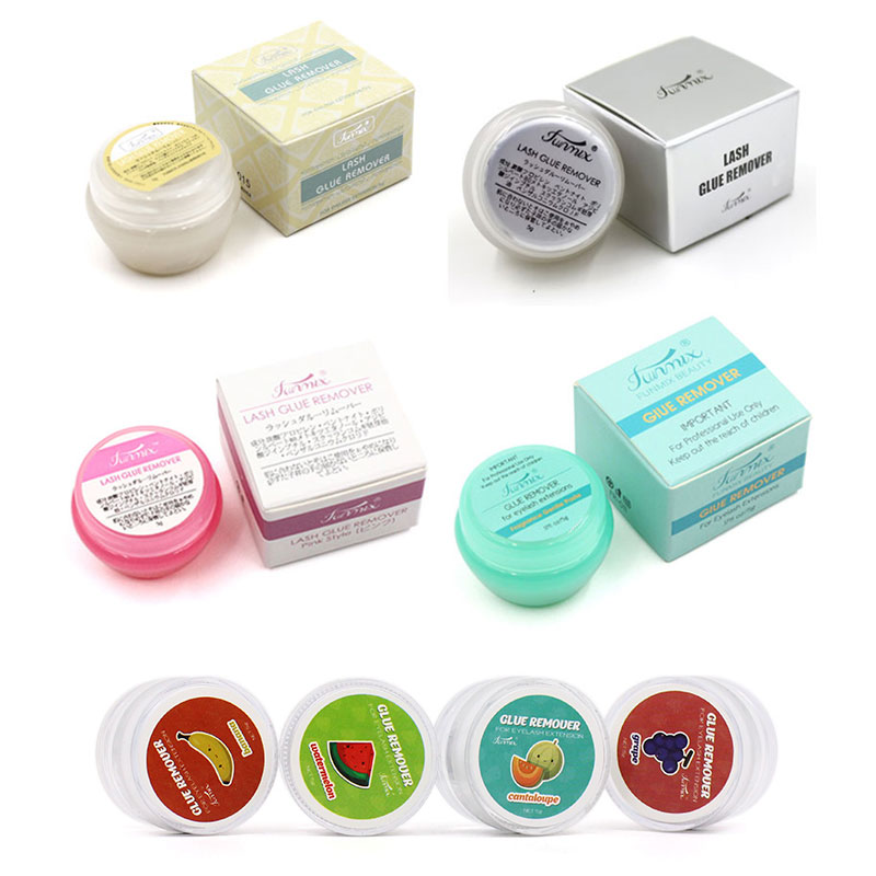 Eyelash Extension Wash - 10 個フルーツフレーバーまつげグルーリムーバー 5 グラムゼロ刺激クイック除去まつげエクステンションツール香りの香りクリーム