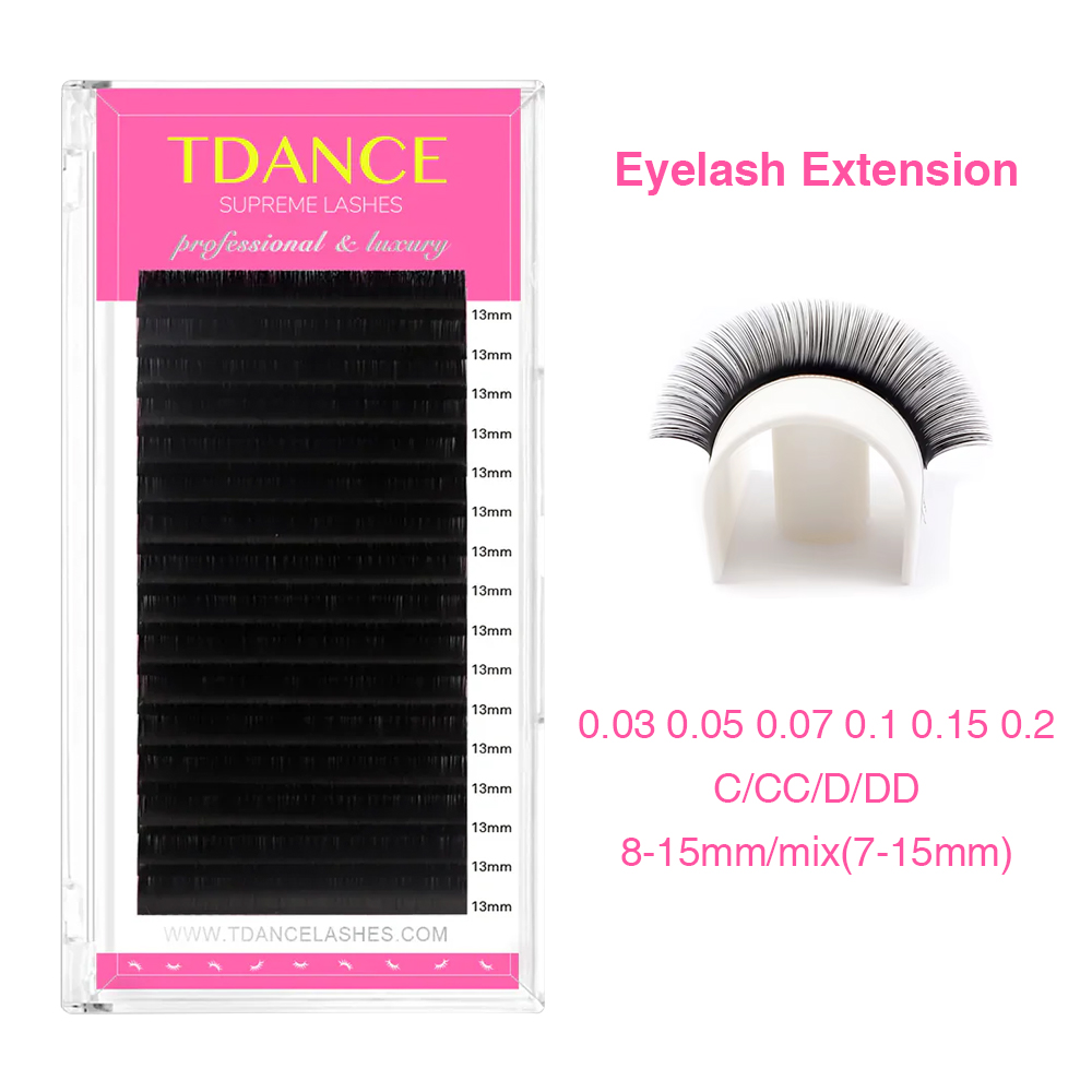 Eyelash Extension Korea Natural - TDANCE まつげエクステンション 16 行韓国 PBT C/CC/D/DD