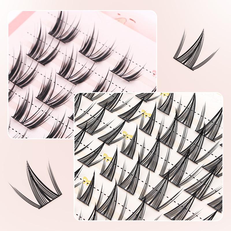 Lashes Eyelash Extension - 激安セール 10列 個別つけまつげ 8-13mm クラスターラッシュ ナチュラルアニメ風つけまつげ