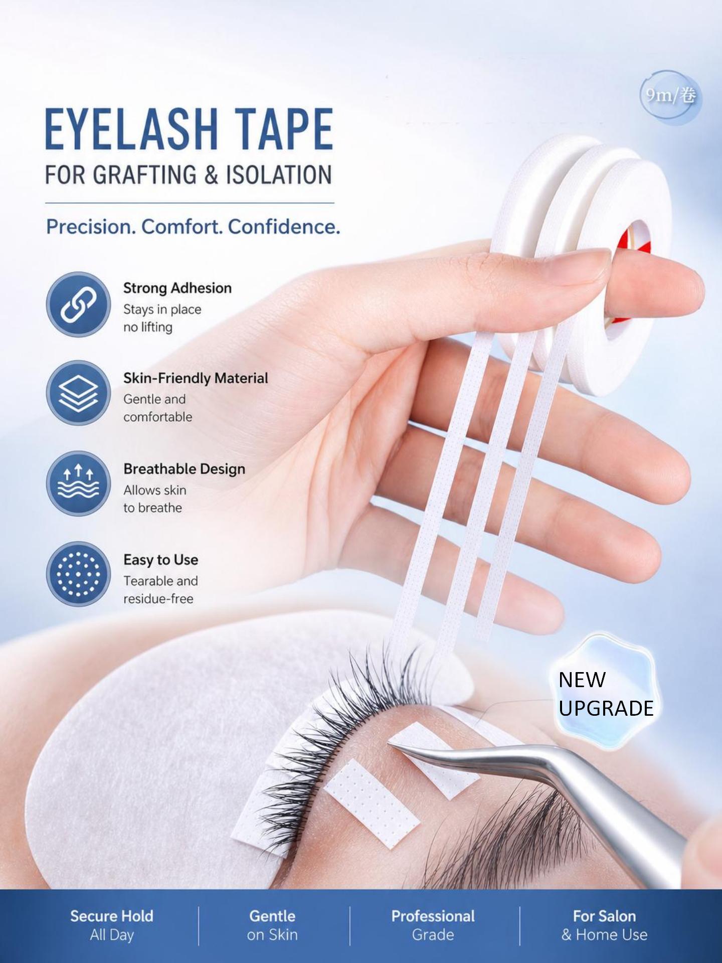 Tape Breathable Lash - 10 ロール 0.16 インチ ラッシュテープ マイクロポア通気性まつげテープ