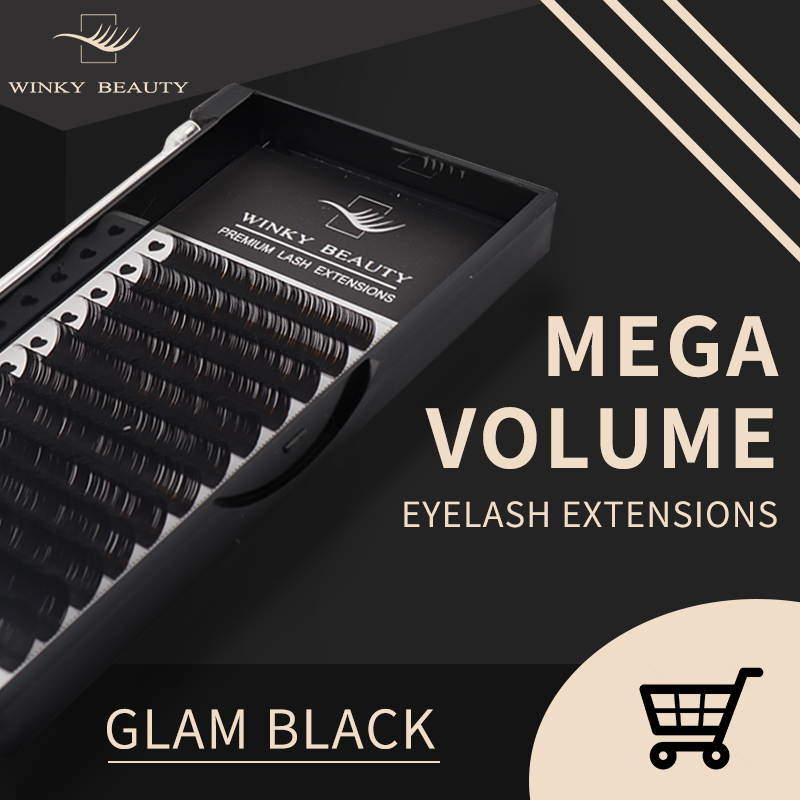 Eyelash Extension Natural Classic - Winky-ロシアのボリューム,クラシックなシルクのまつげエクステ,パーソナライズされたロゴ,個々のまつげエクステ