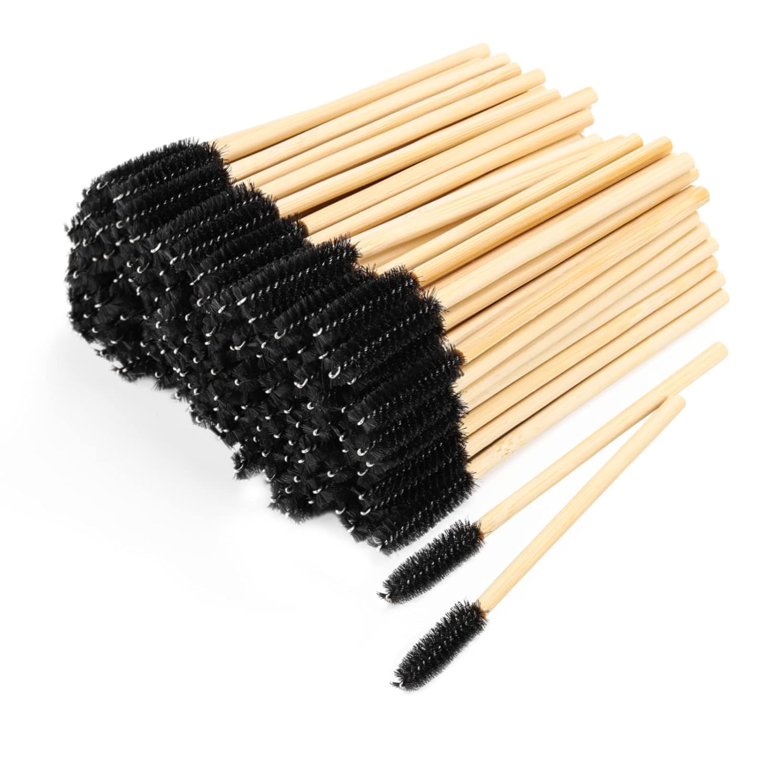 Lashes Eyelash Extension - 卸売300本入り使い捨てマスカラワンドまつげブラシスプーリー、まつげエクステ、眉毛用竹製スティック