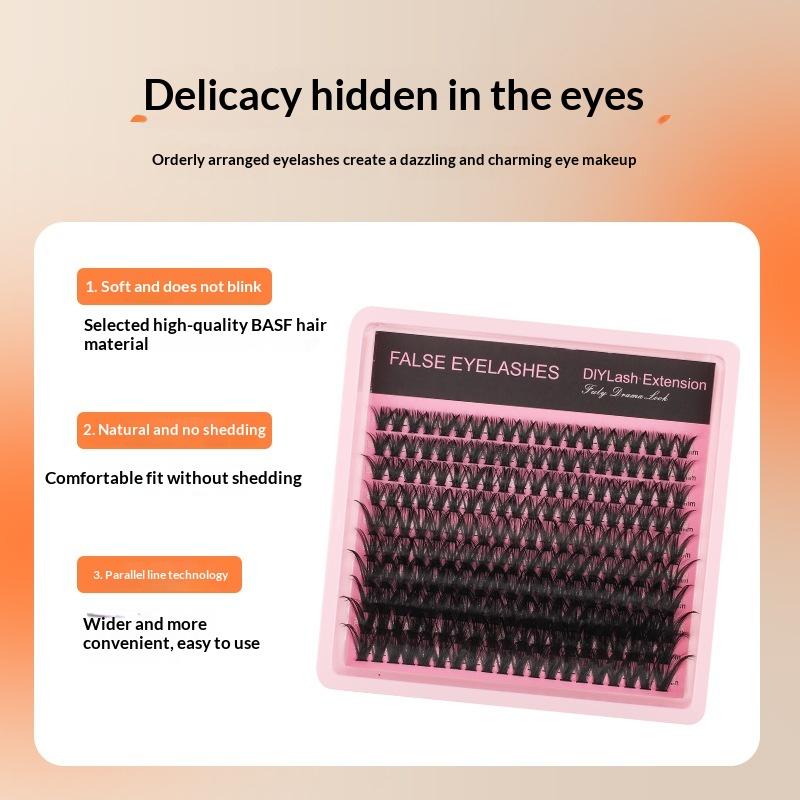 Lashes Eyelash Extension - 新しい10列140束ふわふわ濃密まつげ束8-16mmミックスウィスピーアイディエンタルまつげエクステ束DIYつけまつげ