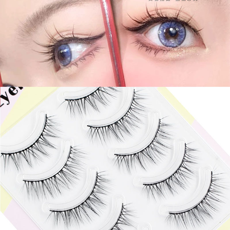 Eyelash Extension Korea Natural - 新ラッシュ延長つけまつげ5ペア3D日本と韓国妖精ロリータまつげデイリーアイメイクツール