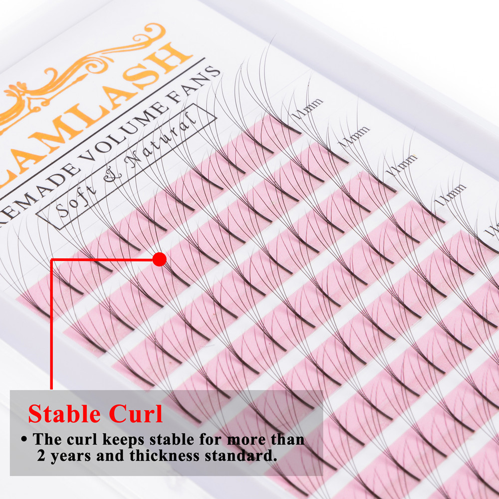 GLAMLASH 2D-6D 既成ボリュームファンロングステ - Eyelash Extension Korea Natural のレビューと価格