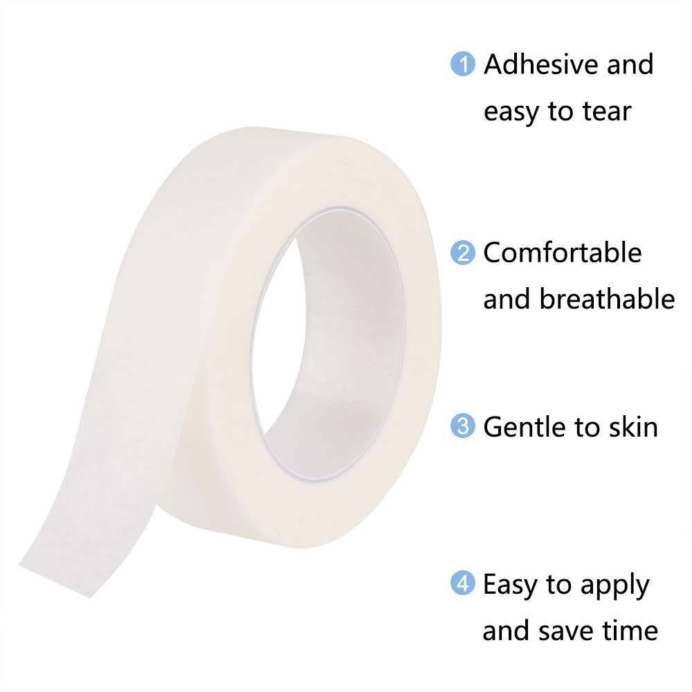 5 ロール白まつげテープ粘着まつげエクステンションテープ生地 - Tape Breathable Lash のレビューと価格