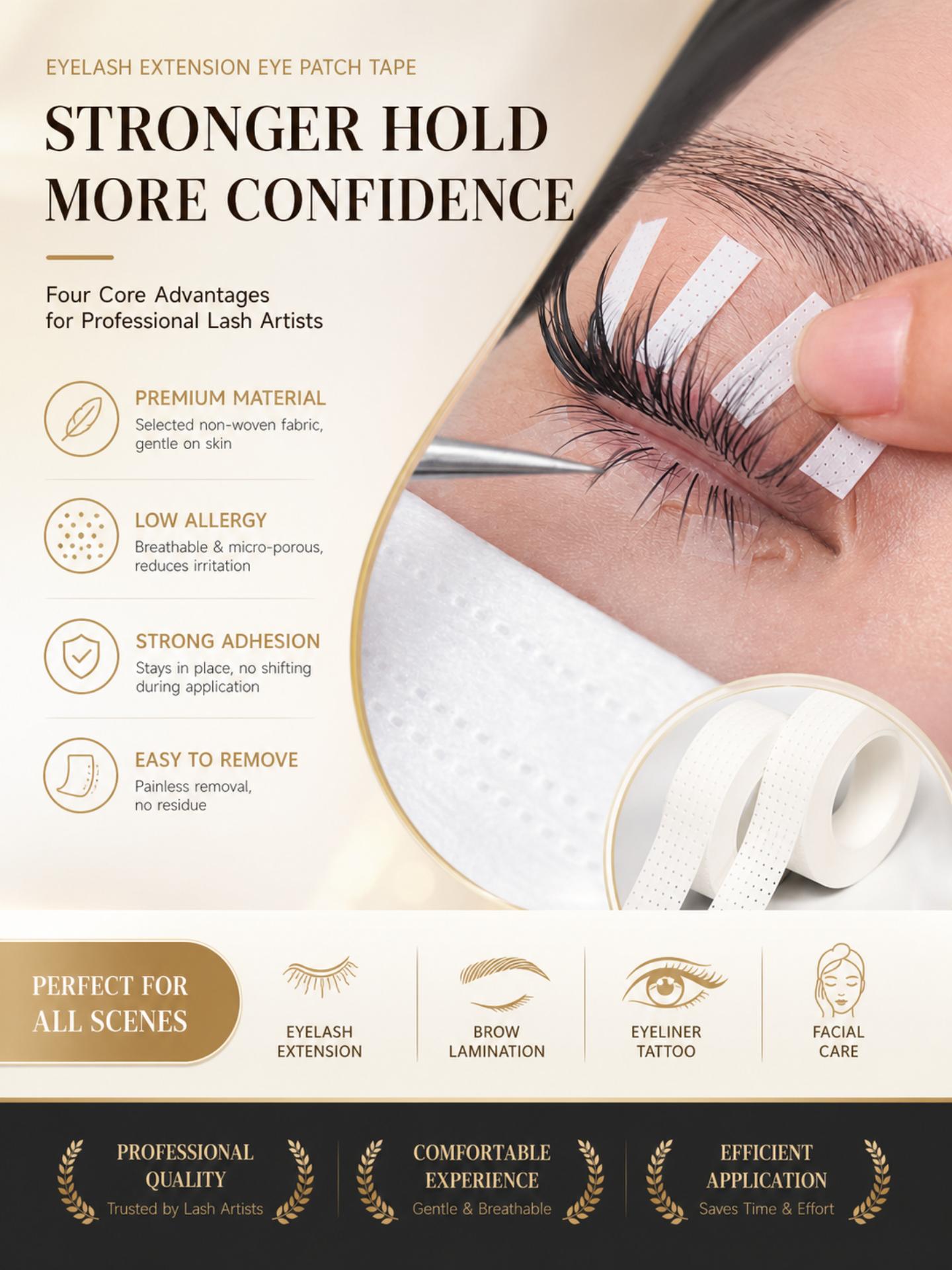 10 ロール 0.16 インチ ラッシュテープ マイクロポア - Tape Breathable Lash のレビューと価格