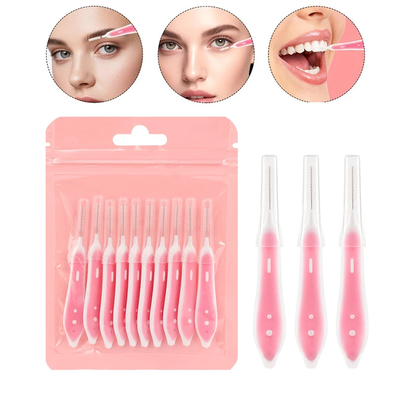 10 個の眉毛ブラシミニ眉リフティングブラシ使い捨てメイクア - Lashes Eyelash Extension のレビューと価格
