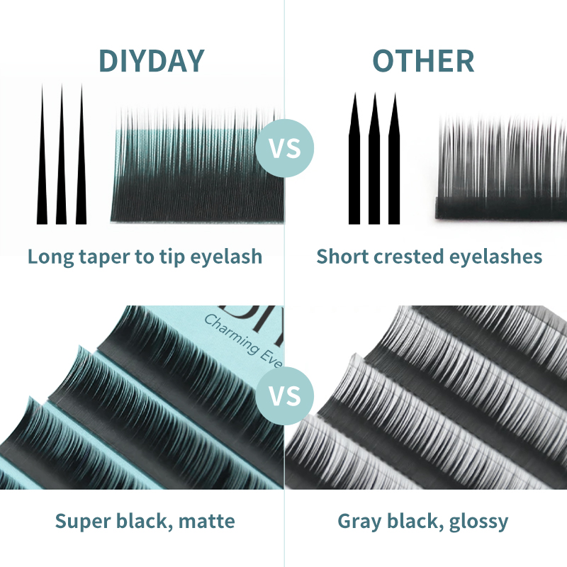 DIYDAY 下まつげエクステンション B/C 5 ミリメー - Eyelash Extension Natural Classic のレビューと価格