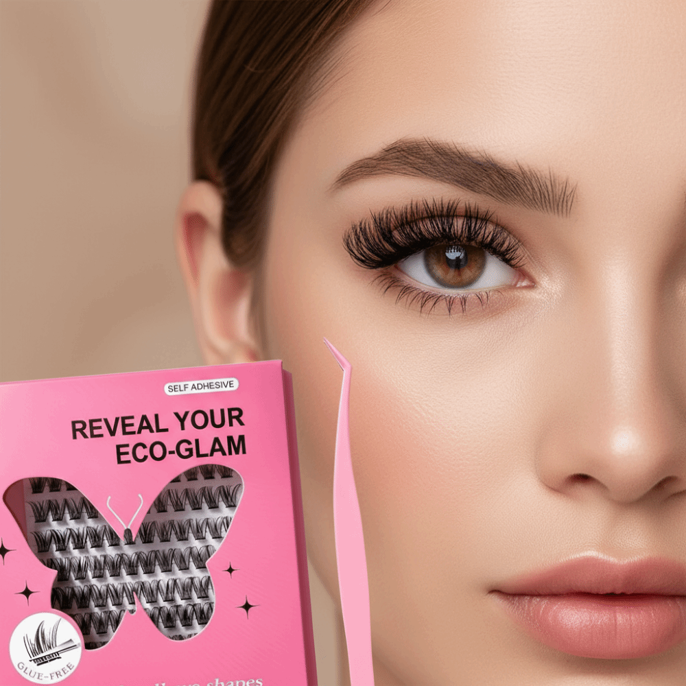 自然な見た目DIYまつげエクステキット ふわふわ 接着剤不要 - Eyelash Extension Equipment のレビューと価格