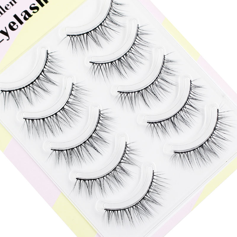 新ラッシュ延長つけまつげ5ペア3D日本と韓国妖精ロリータまつ - Eyelash Extension Korea Natural のレビューと価格