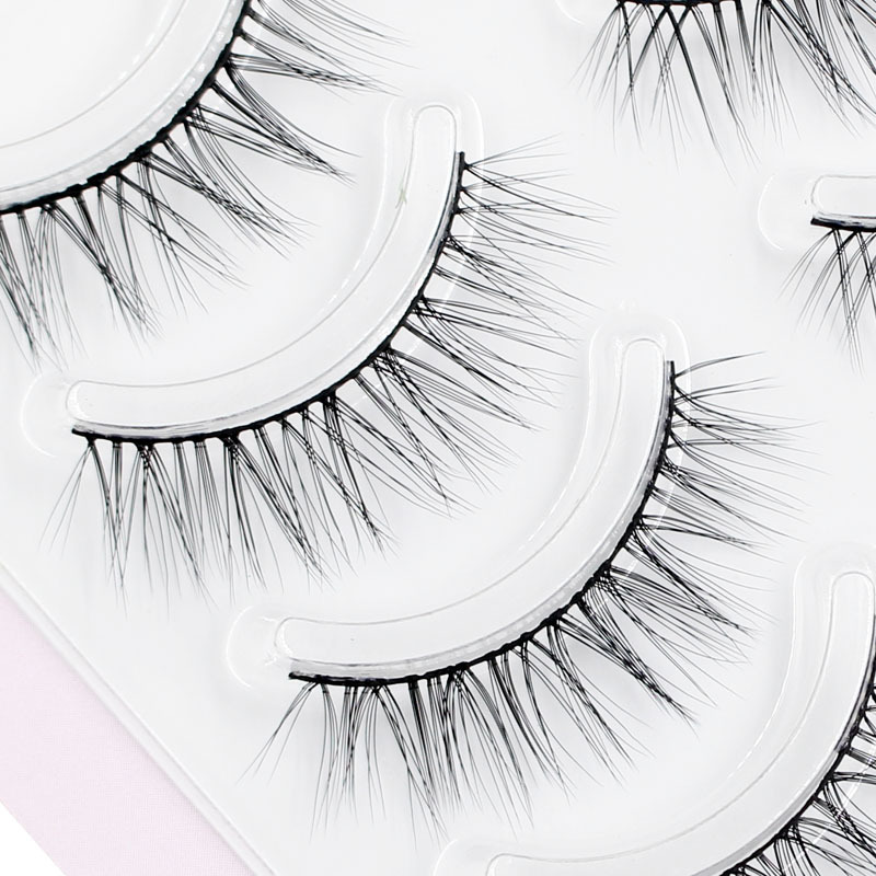 新ラッシュ延長つけまつげ5ペア3D日本と韓国妖精ロリータまつ - Eyelash Extension Korea Natural のレビューと価格